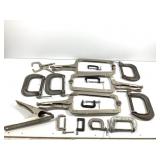 Large Widespread Vise Grips & C-Clamps