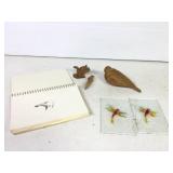 Unfinished Carved Animals Sketch Pad & Glass