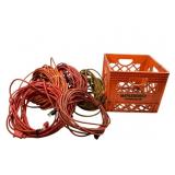 5 Various Length Extension Cords Untested