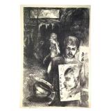 Steven Brandlein Self Portrait Etching 4/10