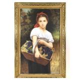 Framed Harvester Embellished Reproduction Print