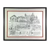 Signed & No'd IU Bloomington 1977 Print