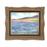 Framed Flower Fields Painting on Canvas