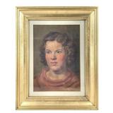 1939 Framed Pastel Portrait by Roy Muncie
