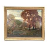 Framed "Autumn Day" Miles J. Early Canvas Painting