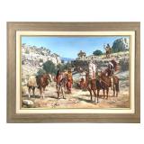 Framed H. Wackermann "Cheyenne Council" Painting