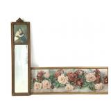 French Trumeau Mirror & Yards of Roses Litho Fr