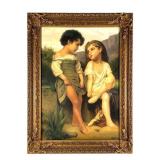 Oil on Canvas Two Children Signed Masson