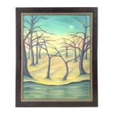 Framed "Edge of Enchantment" Painting on Canvas