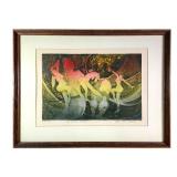 Adele Soll Aronson Oil Viscosity Colored Etching