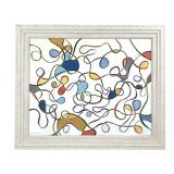 Framed Colorful Abstract Painting on Canvas