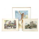 3 Marius Girard & Dumaray Art Print  Notre Dame +