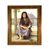 Oil on Canvas Girl In Paris Signed Masson