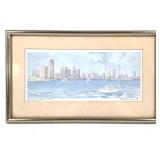 1988 Miami Skyline Art Print by Robert E. Kennedy