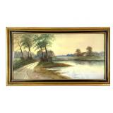 Vtg Watercolor Landscape