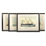 4 Currier & Ives Clipper Ship Reproduction Prints