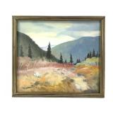 Framed Forest Landscape Painting on Canvas