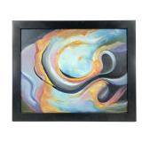 Framed Abstract "Turbulence" Painting on Canvas