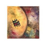 Abstract Mixed Media Painting on Canvas