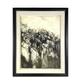 Steven Brandlein Election Day Etching 6/10 Signed
