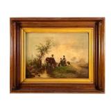 Meyerheim Reproduction on Card Antique Frame