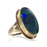 14K Opal Ring 3.1g TW Sz 4