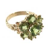 14K Peridot Ring 5.0g TW Sz 7