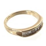 14K Diamond Band Ring 3.5g TW Sz 7 1/2