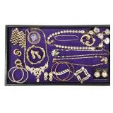 19 Pc Monet & Trifari Costume Jewelry