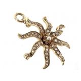 Antique 14K Seed Pearl Starfish Pendant Brooch