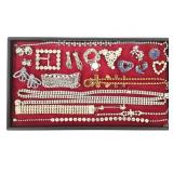 Bling! Rhinestone Necklaces Pins Earrings+