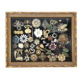 Wall Mounted Shadowbox Pin Holder w Pins