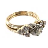 14K Diamond Weddings Set w Appraisal 5.4g TW