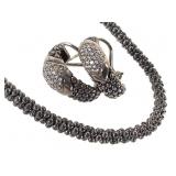 Lagos Caviar Sterling Necklace & Diamond Earrings