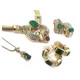 Christian Dior Green Stone Jewelry