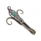 Sterling Turquoise Pendant 13.0g TW 2 1/2" H