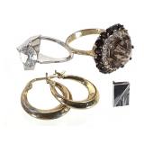 Sterling Rings Earrings 14.6g TW