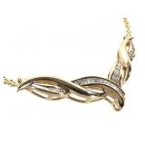 10K Diamond Necklace 8.6g TW