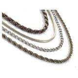 4 Sterling Necklaces 40.8g TW 18-24" L