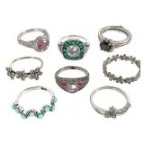 8 Sterling Rings 29.5g TW