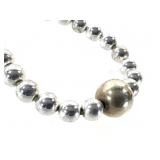 24" L Necklace w Offset 10mm Bead 101.34g TW