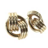 14K Earrings 10.3g TW 1 1/4" H