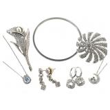 Swarovski Crystal Pins Necklaces Earrings+