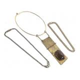 Brass Choker Coro & Rhinestone Necklaces