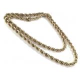 14K Rope Necklace 32" L 42g TW