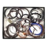 17 Bracelets Woven Leather+