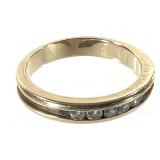 14K Diamond Band Ring 4.5g TW Sz 9