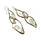 GF Alexis Bittar Rock Crystal Earrings 3" L