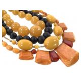 4 Bakelite Necklaces 17" - 38" L