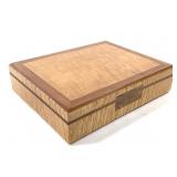 Figured Maple & Cherry Box 12" X 9 1/2" X 2 3/4"
